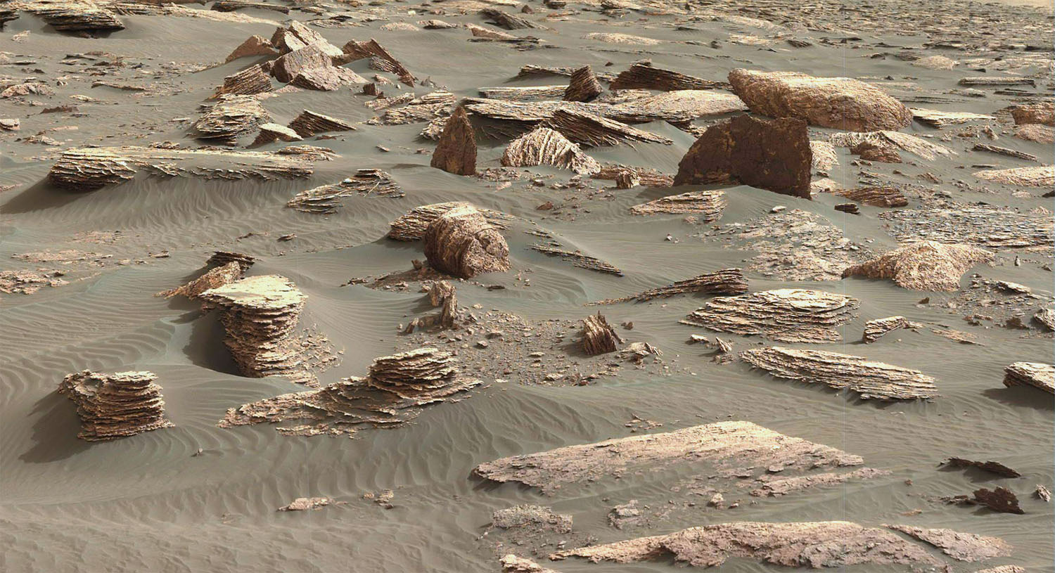 This image was taken by Mastcam: Left (MAST_LEFT) onboard NASA's Mars rover Curiosity on Sol 1648, 2017-03-26. (NASA/JPL-Caltech/MSSS)
