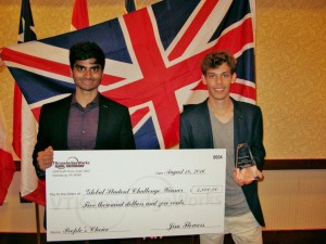 Rayyan Sorefan and Cesare Dunker at the Global Entrepreneurship Champion Competition in Virginia Tech University